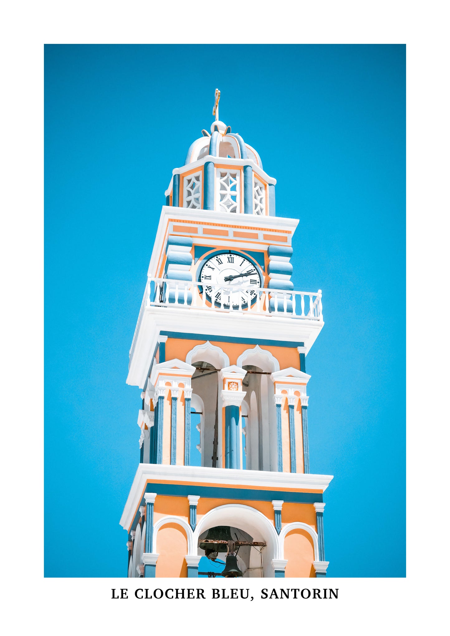 Le clocher bleu, Santorin